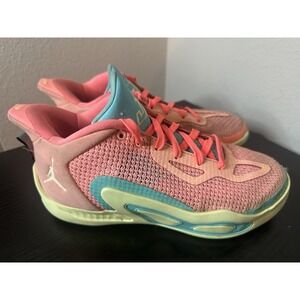 Jordan Tatum 1 Low Pink Lemonade Basketball Shoes Sneaker Kids US 4.5Y